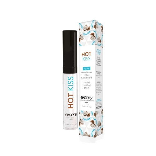 Стимулюючий блиск для губ зі смаком кокосу Exsens Coconut Hot Kiss 15мл зігріває і охолоджує - 4
