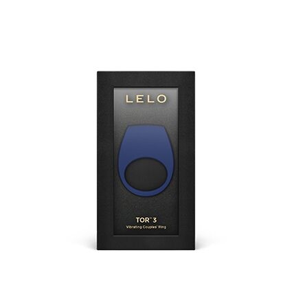 Эрекционное виброкольцо на член силиконовое синего цвета LELO Tor 3 Base - 5