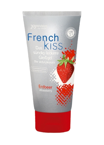 Оральный лубрикант со вкусом клубники Joy Division FrenchKiss Strawberry 75 мл - 1