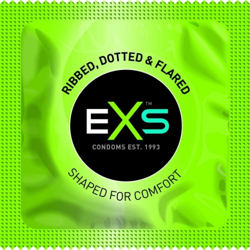 Презервативы с пузырьками и ребристостью прозрачного цвета Exs Ribbed &amp;amp; dotted 12 штук - 2