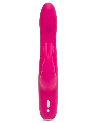 Вибратор с отростком для клитора розового цвета Fifty shades of grey Happy Rabbit Slimline Curve - 3