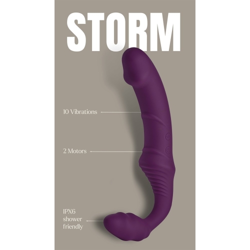 Безремневой вибрострапон с дистанционным пультом фиолетовый Dream Toys Storm - 10