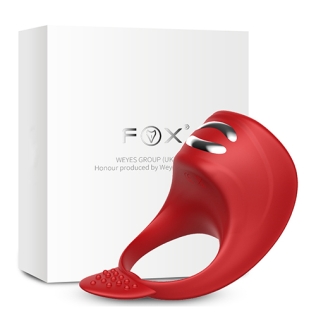 Эрекционное виброкольцо красного цвета Foxshow Vibrator ring