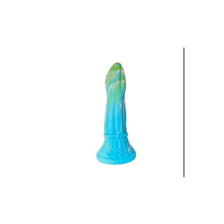 Большой силиконовый дилдо Bad Dragon Plume голубой длиной 255 мм