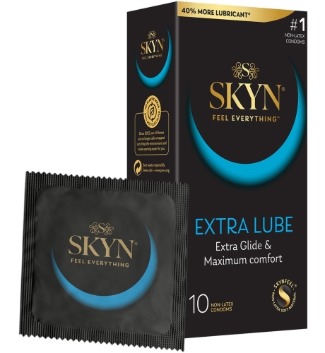 Презервативы ультратонкие из полиизопрена SKYN Extra Lube 10 штук - 1
