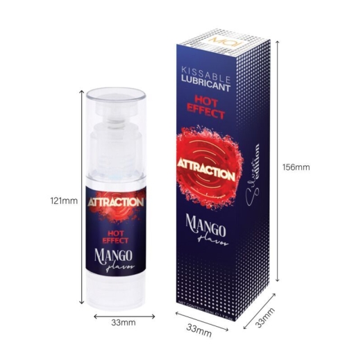 Съедобная смазка на водной основе со вкусом манго MAI ATTRACTION HEAT 50 мл - 4