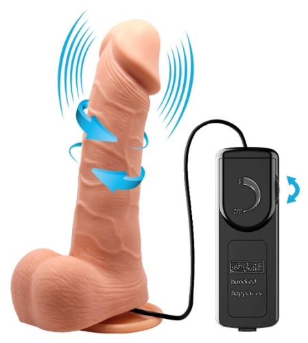 Вібратор реалістичний на присоску з обертанням BARBARA 7,8 Ken MULTI-SPEED VIBRATOR - 2