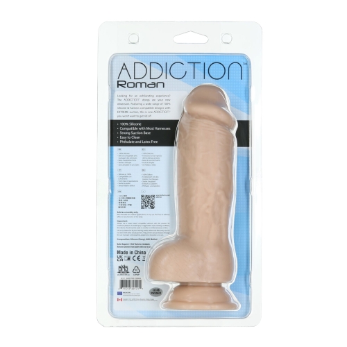 Фалоімітатор реалістичний на присосці тілесного кольору ADDICTION Roman - 5