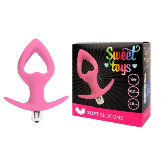 Втулка анальна з вібрацією Sweet Toys L 105 мм d 58 мм, Колір Рожевий