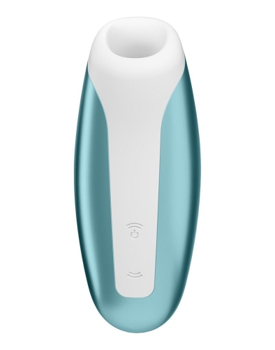 Миниатюрный вакуумный вибратор для клитора голубой Satisfyer Love Breeze Ice - 2