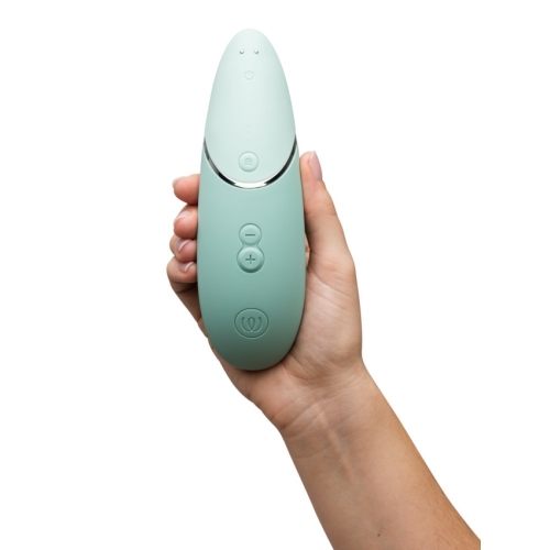 Вакуумний кліторальний стимулятор зеленого кольору Womanizer Next Sage - 4