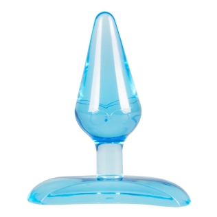 Анальная пробка гелевая голубого цвета EasyToys The Assifier