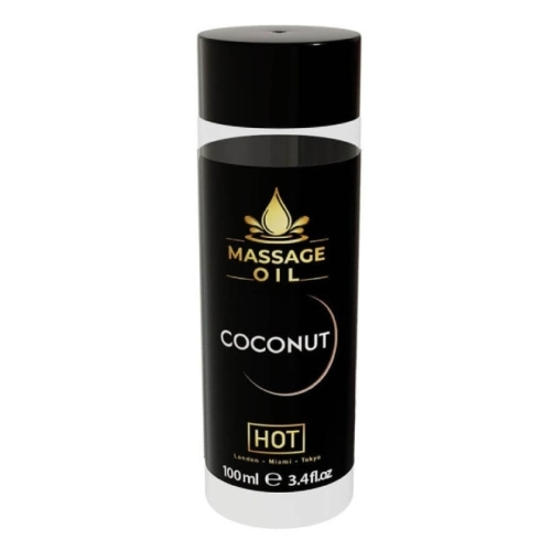 Масажна олія з ароматом кокосу HOT Massage Oil 100 мл - 1