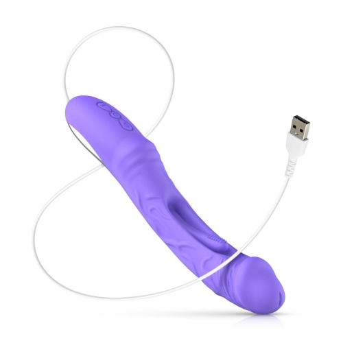 Вибратор для точки G фиолетовый Good Vibes Only Flax Vibrating Dildo with G-Spot - 6