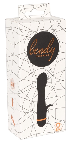 Вібратор тюльпан силіконовий чорного кольору Bendy Tulip Vibrator - 1