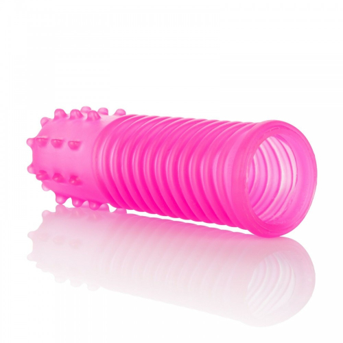 Вібратор на палець Без вібрації рожевого кольору California Exotic Novelties Intimate Play Finger Tingler Pink 2 штуки - 5
