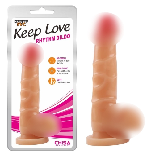Фалоімітатор 19/3, 7 см на присоску реалістик тілесний CHISA Keep Love Rhythm Dildo - 1