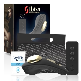 Вибротрусики для стимуляции клитора с пультом ДУ черные Ibiza Silicone Pantie Vibrator Remote Control