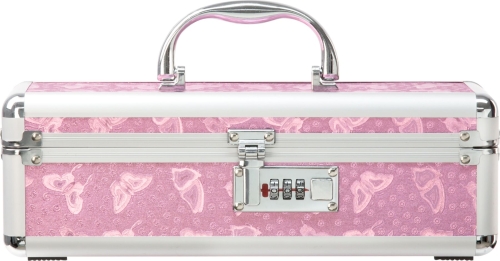 Кейс для хранения секс-игрушек Powerbullet Lockable Vibrator Case Pink с кодовым замком - 1