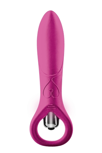 Мини вибратор для точки G с кольцом розового цвета Dream Toys FLIRTS VIBRATOR - 1