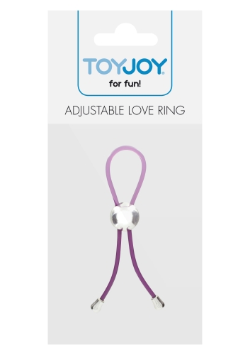 Эрекционное лассо для пениса фиолетового цвета Toy Joy Adjustable Love Ring - 1