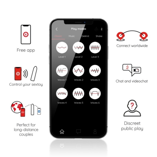 Смарт віброкуль для клітора чорний Oninder Berlin Bullet Vibrator 9 Modes Free App - 2