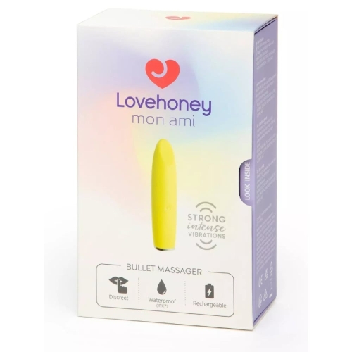 Вибропуля для стимуляции клитора желтая Lovehoney Mon Ami Bullet - 4