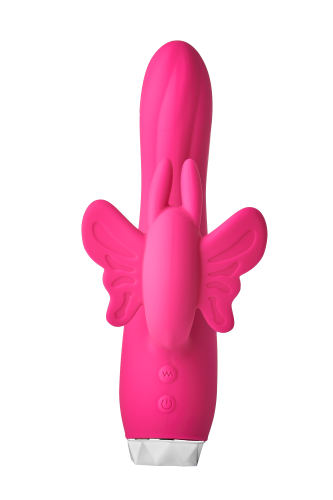 Вибратор для точки G и с отростком бабочкой для клитора розового цвета Dream Toys - 2
