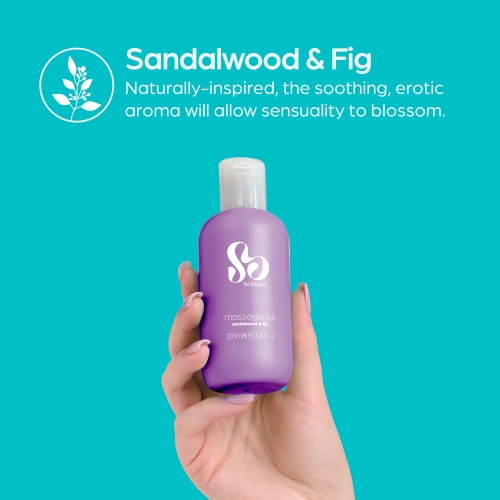 Масло для чуттєвого масажу Sandalwood &amp;amp; Fig So Divine - 2