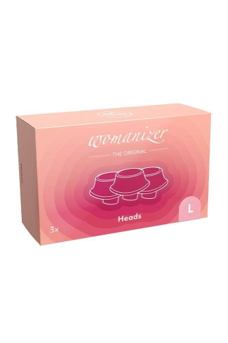 Сменные насадки для Womanizer Premium Eco розового цвета размер L 3 штуки - 5