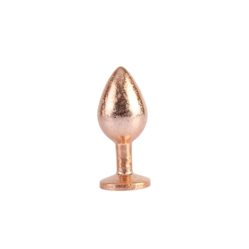 Анальная пробка золотистого цвета с серебристым кристаллом Chisa Nebula Gold Gem Butt Plug размер M - 2