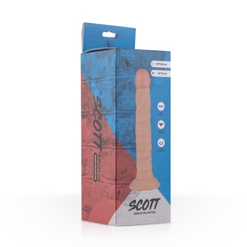 Фаллоимитатор реалистичный на присоске из поливинилхлорида бежевого цвета EasyToys Scott - 2
