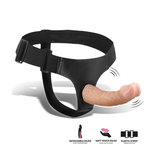 Страпон для женщин реалистичный ременной телесный Latetobed Nathy Detachable Strap-On Harness - 2