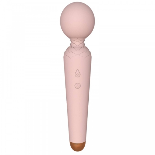Вибромассажер Ванд в форме микрофона телесного цвета Boss series Rechargeable Power Wand - 1