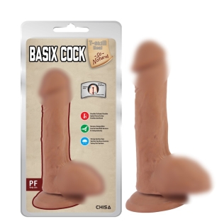 Фаллоимитатор реалистичный на присоске бежевого цвета Chisa T-Skill Real Basix Cock