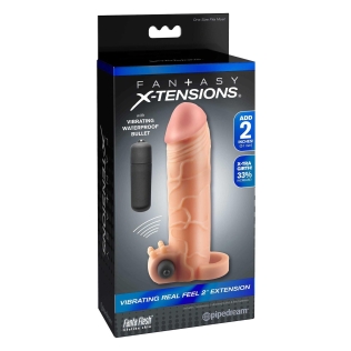 Вибронасадка на член удлиняющая телесная Pipedream FX Vibr Real Feel 2