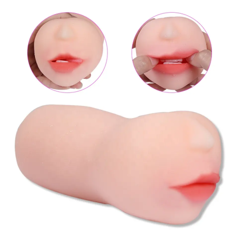 Мастурбатор ротик для члена без вібрації тілесного кольору XISE Cute nose - 1