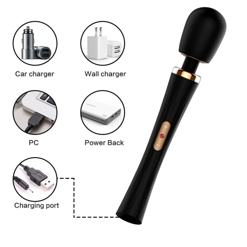 Вибратор массажер POWER WAND с сенсорным управлением черный Nomi Tang - 5