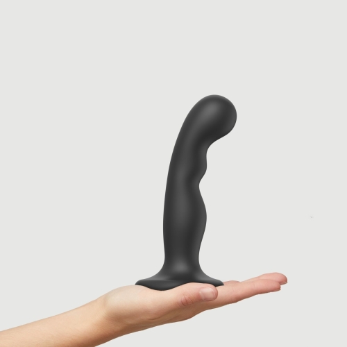 Насадка для страпона силиконовая черная Strap On Me Dildo размер M - 2