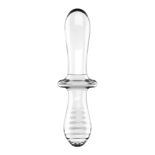 Стеклянный дилдо для двойного наслаждения прозрачный Satisfyer Double Crystal - 2