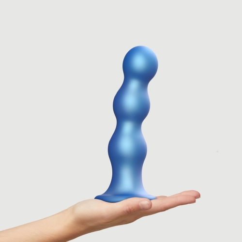 Насадка для страпона силиконовая синяя Strap On Me Dildo размер XXL - 2