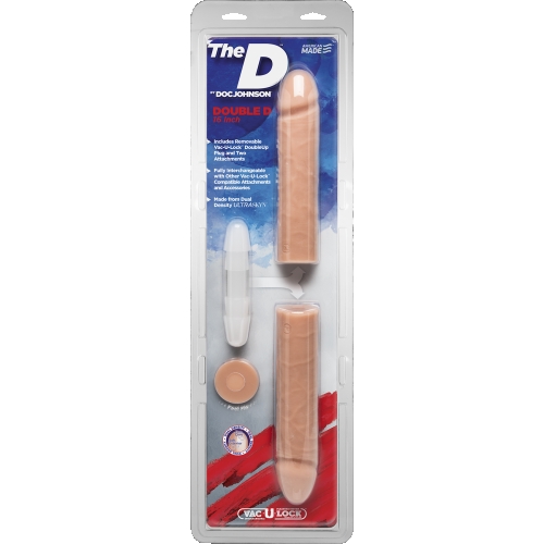 Фалоімітатор 20,5 см/4,4 см реалістичний Doc Johnson the D-Double D-16 Inch-ULTRASKYN - 5
