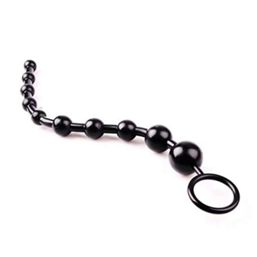 Анальні намиста чорні гелеві Jelly Anal Beads SKN-ANL033 - 2