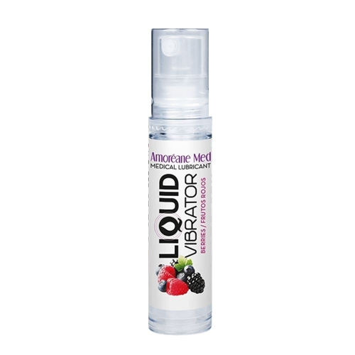 Лубрикант с эффектом вибрации Amoreane Med Liquid Vibrator Berries 10 мл - 1