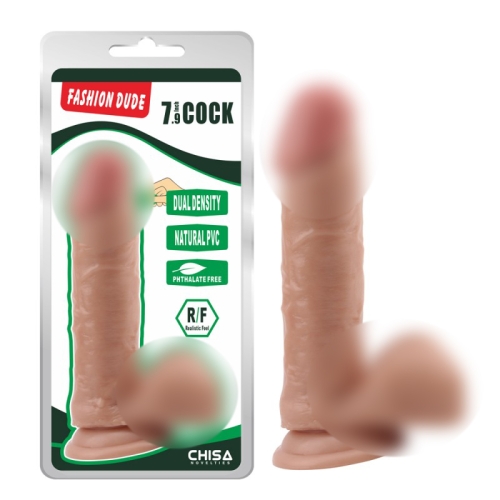 Телесный фаллоимитатор на присоске Fashion Dude 7.9 Inch Cock - 1