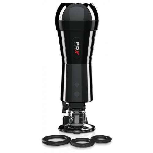 Мастурбатор вагина в колбе с вибрацией бежевого цвета Pipedream Extreme Elite Manhood Compressor - 5