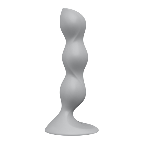 Анальный стимулятор-бусины на присоске серого цвета Satisfyer Triple Ball-R - 1