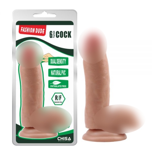 Фаллоимитатор реалистичный с присоской бежевый Chisa Fashion Dude 6.7 Inch Cock - 1