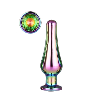Анальная пробка конической формы Dream Toys GLEAMING LOVE COLOURED PLEASURE PLUG M