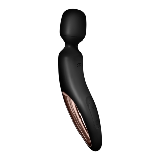 Вібромасажер Ванд у формі чорний мікрофон з золотистим Satisfyer Wand-erland
